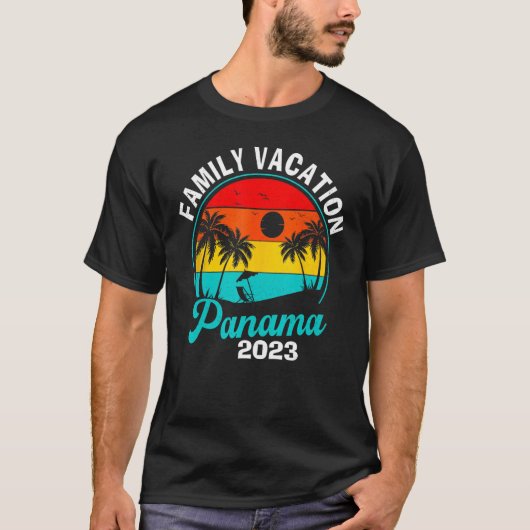 パナマファミリーバケーション2023旅行マッチングサマーB Tシャツ (正面)