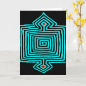 パナマモラカメ-ブルーブラック カード (黄色い花)