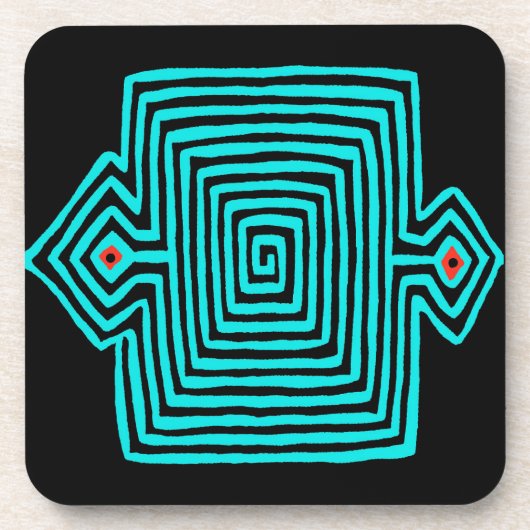 パナマモラカメ – ブルーブラック コースター (正面)