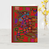 パナマモラ-馬を救うカウボーイ カード (黄色い花)