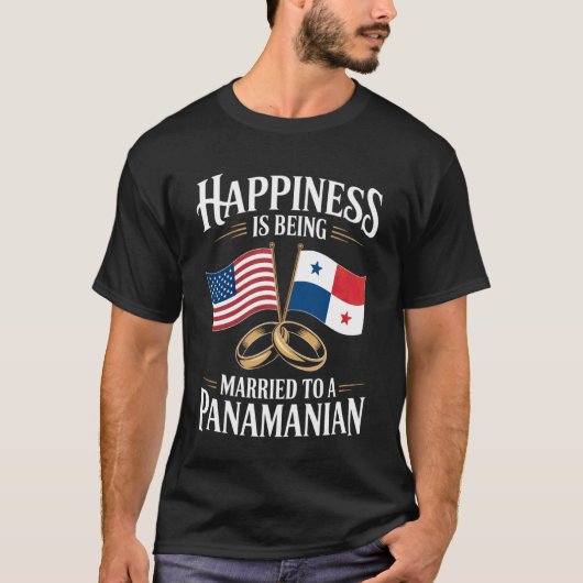 パナマ人の誇り 国籍 結婚の幸せ P Tシャツ (正面)