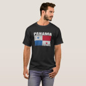 パナマ国旗ヴィンテージパナママップカントリーギフト Tシャツ (正面フル)