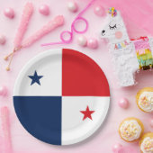 パナマ国旗 ペーパープレート (パーティー)