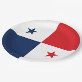 パナマ国旗 ペーパープレート (アングル)