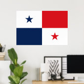 パナマ国旗 ポスター (ホームオフィス)