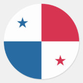 パナマ国旗 ラウンドシール (正面)