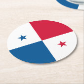 パナマ国旗 ラウンドペーパーコースター (アングル)