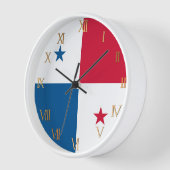 パナマ国旗 壁時計 (傾斜)
