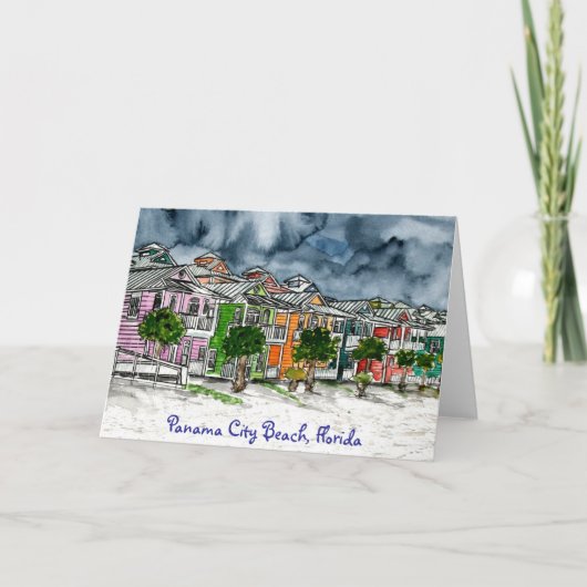 パナマ市のビーチのフロリダの熱帯芸術のギフト カード (正面)