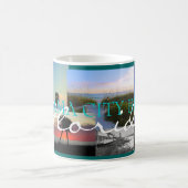 パナマ市のビーチの写真のコラージュのコーヒー・マグ コーヒーマグカップ (中央)