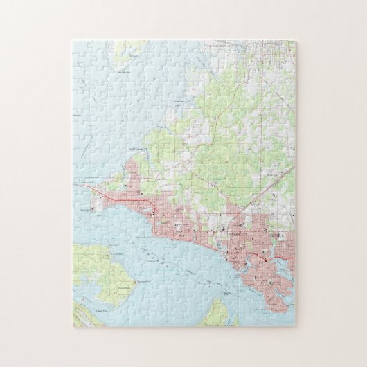 パナマ市フロリダ(1956年)のヴィンテージの地図 ジグソーパズル (縦)