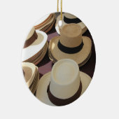 パナマ帽のオーナメント セラミックオーナメント (右)