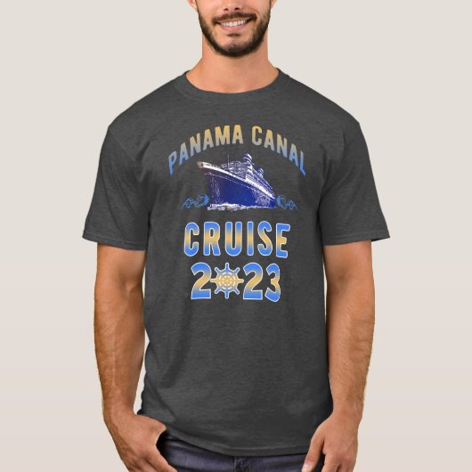 パナマ運河クルーズ2023中央アメリカセーリング Tシャツ (正面)