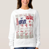 パナマ運河ゾーンの場所(カラー付き) スウェットシャツ (正面)