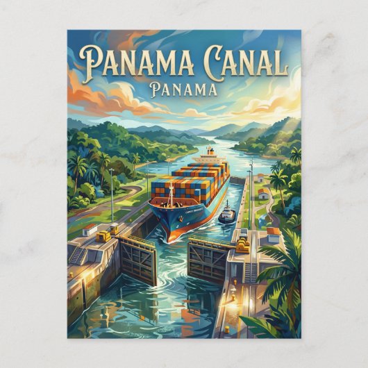 パナマ運河パナマ ポストカード (正面)