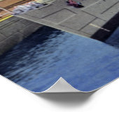 パナマ運河ペドロ・ミゲルのロックと船 ポスター (角)