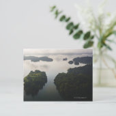 パナマ運河ラゴガトゥンのコンテナ船 ポストカード (スタンド正面)