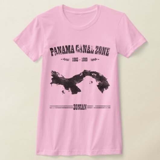 パナマ運河地帯， 1903 - 1999 & Zonian Tシャツ (レイダウン)