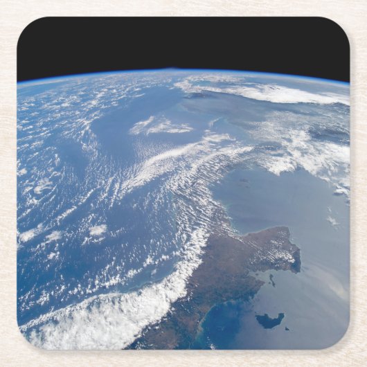 パナマ運河。 スクエアペーパーコースター (正面)