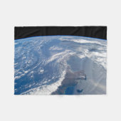 パナマ運河。 フリースブランケット (正面(横))