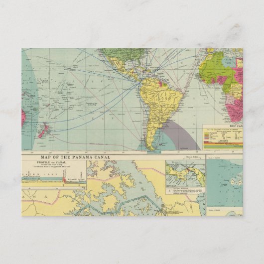 パナマ運河 ポストカード (正面)