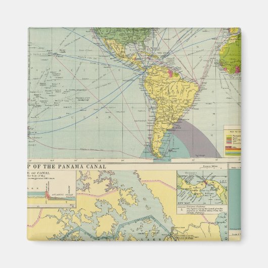 パナマ運河 マグネット (正面)