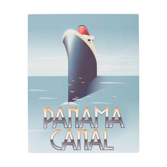 パナマ運河 メタルプリント (正面)