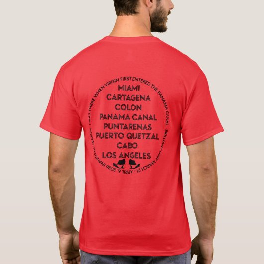 パナマ運河 初めてのブラックバック Tシャツ (裏面)