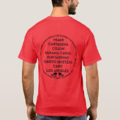 パナマ運河 初めての往復 ブラックロゴ Tシャツ (裏面)