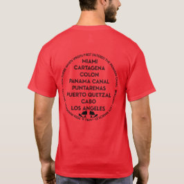 パナマ運河 初めての往復 ブラックロゴ Tシャツ