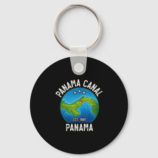 パナマ運河 Est.1881  キーホルダー (正面)