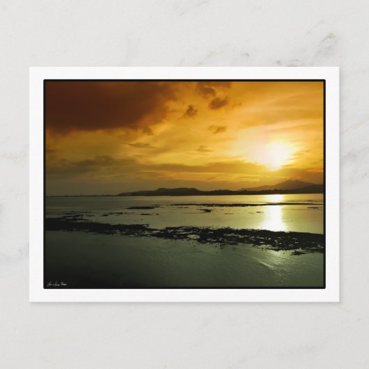 パナマ郵便はがき上の日没 ポストカード (正面)