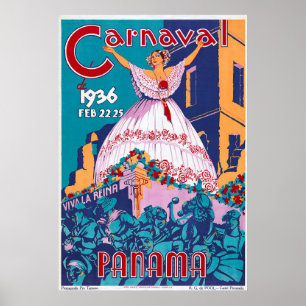 パナマ,カルナバルデ1936年2月22-25日 ポスター