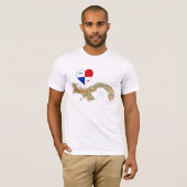 パナマ バナー ハートと地図 Tシャツ (正面フル)
