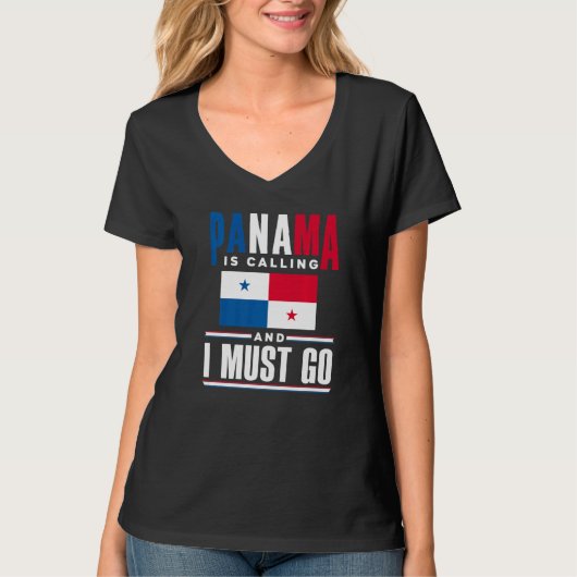 パナマ パナマ人 パナマが呼んでいる、そして私は行かねば Tシャツ (正面)