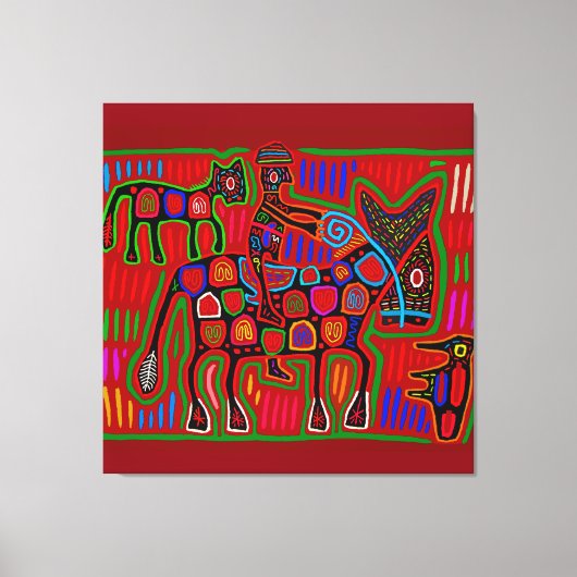 パナマ・モラ – カウボーイに乗って馬を救う キャンバスプリント (正面)