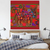 パナマ・モラ – カウボーイに乗って馬を救う キャンバスプリント (インサイチュ (寝室))