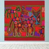 パナマ・モラ – カウボーイに乗って馬を救う キャンバスプリント (インサイチュ (ウッドフロア))