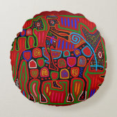 パナマ・モラ – カウボーイに乗って馬を救う ラウンドクッション (正面)