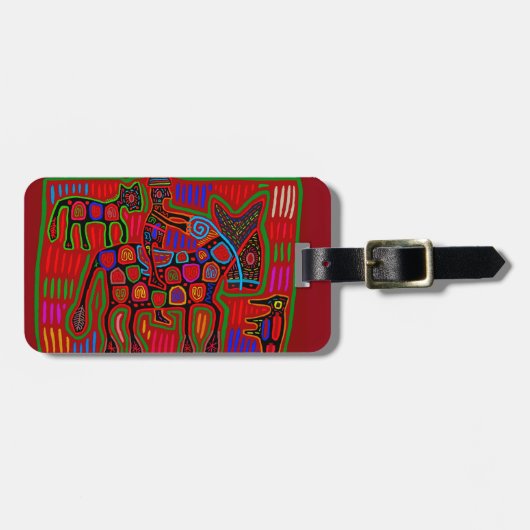 パナマ・モラ – カウボーイに乗って馬を救う ラゲッジタグ (正面横)