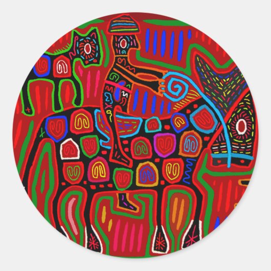 パナマ モラ - 馬を救ってカウボーイに乗ろう ラウンドシール (正面)