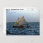 パナマ、ヤンサラダップ島クナウル ポストカード (正面/裏面)