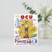 パナマ・ヴィンテージ旅行ポスター復元 ポストカード (スタンド正面)