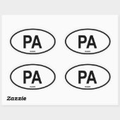 パナマ「PA」 楕円形シール (シート)