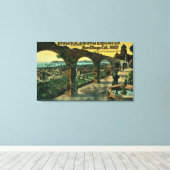 パナマCAエキスポからの都市の見解 キャンバスプリント (インサイチュ (ウッドフロア))