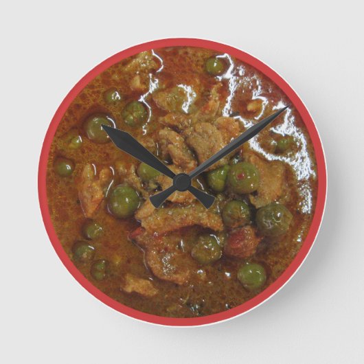 パナンタイカレー[พะแนง]...タイ通り食品 ラウンド壁時計 (正面)