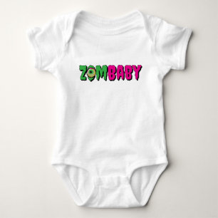 パニおもしろいーかわいい「ZomBaby」不気味なタイポグラフィ ベビーボディスーツ
