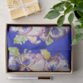 パニかわいらしーの花フローラ青のパターン 薄葉紙 (ギフト)