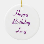 パニかわいらしーカスタム誕生日 セラミックオーナメント (裏面)