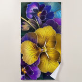 パニかわいらしーズ美術 ビーチタオル (正面)